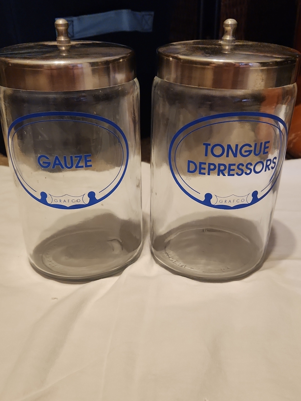 Vintage Grafco Glass Sundry Jars made by Graham-Field